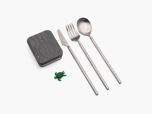 Set de couverts de voyage Outlery, en acier inoxydable, format de poche