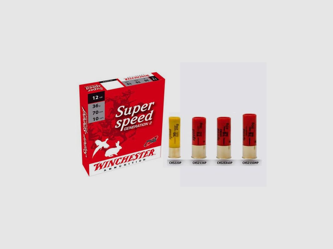 DOOS VAN 10 PATRONEN WINCHESTER 20/70 SUPER SPEED G2 16MM 28G PB4, afbeelding 1 van 2