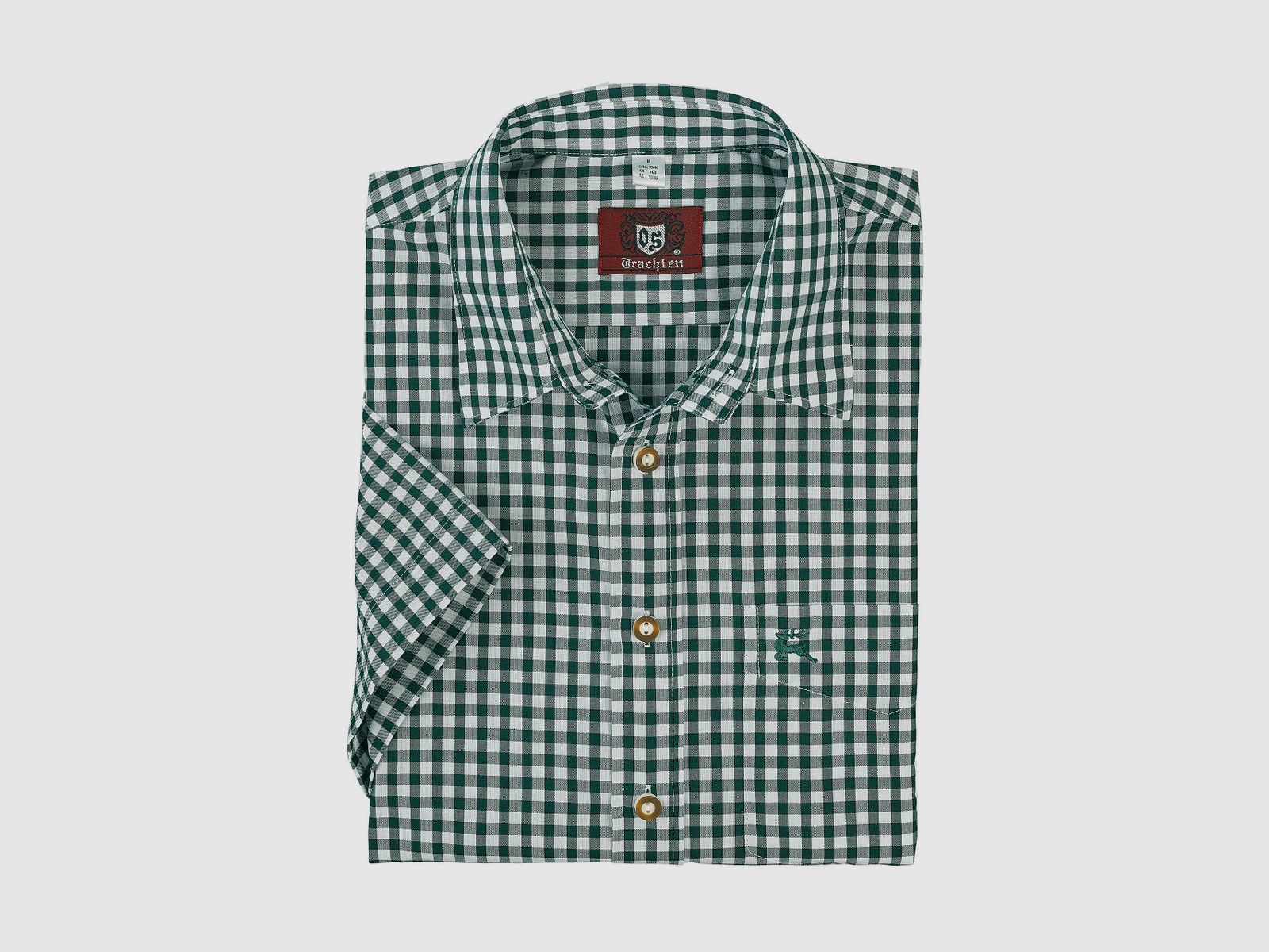 OS-Trachten Camicia a Maniche Corte da Uomo