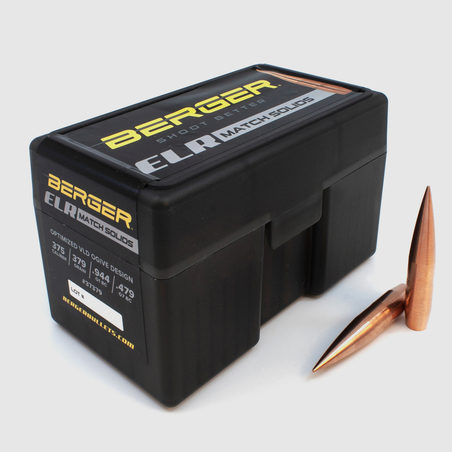 Berger Geschoss .375 ELR Match Solid Bullets 379GR 50 Stück