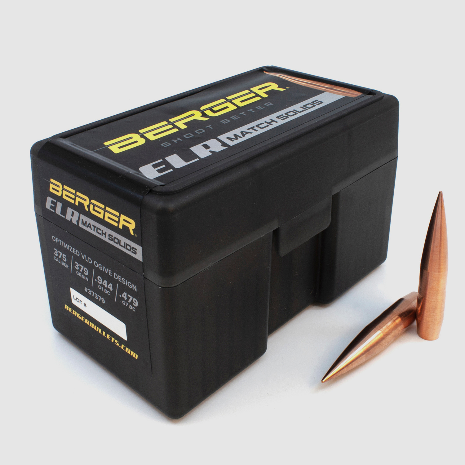Berger Bullet .375 ELR Match Solid Bullets 379GR 50 Pieces