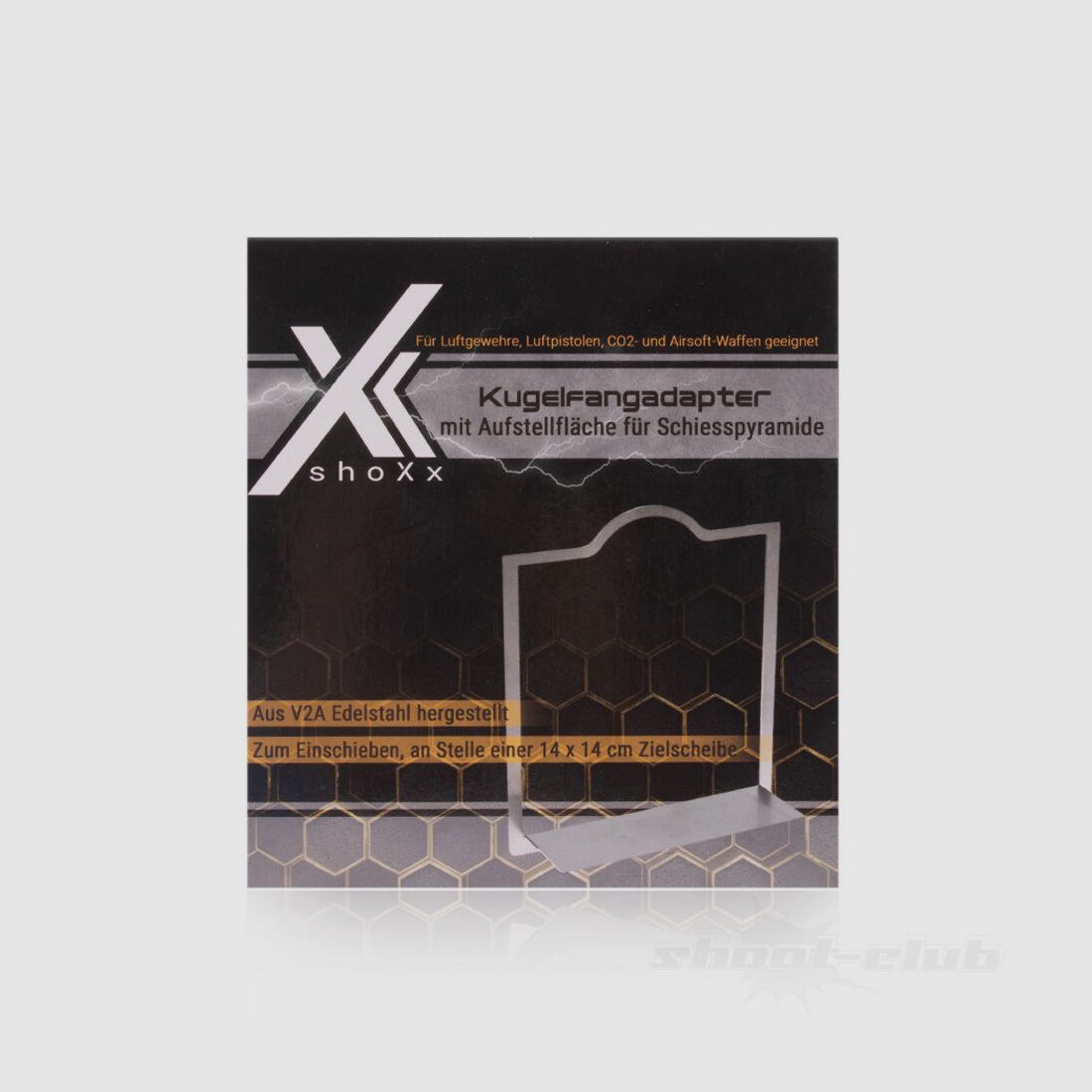 adattatore shoXx per trappola per proiettili 14x14 cm con area di supporto per, immagine 4 di 5