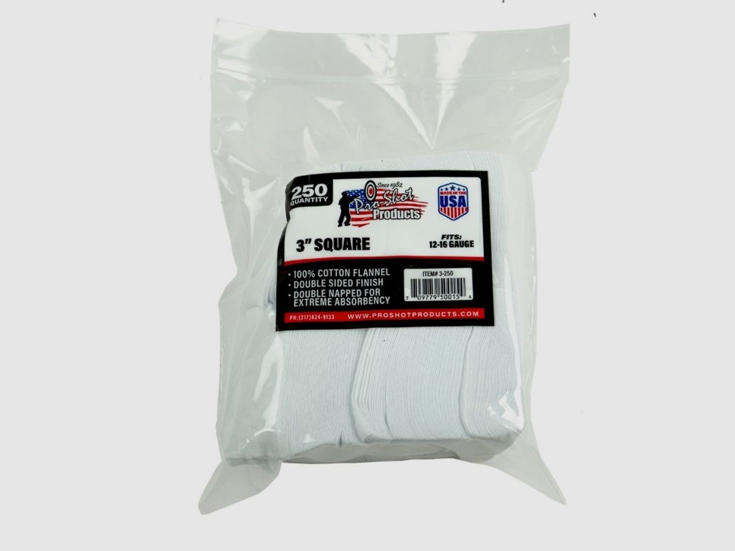 250 Patches 3" Eckig 12GA+16GA