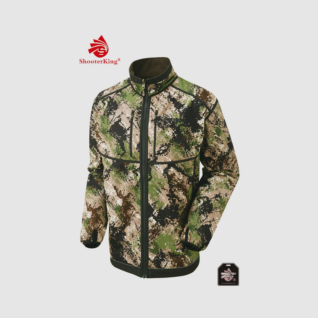 SHOOTERKING Digitex Softshell Wendejacke grün/braun