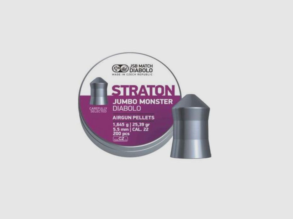 JSB Straton Jumbo Monster puntkopdiabolo's 5,5 mm, afbeelding 1 van 2