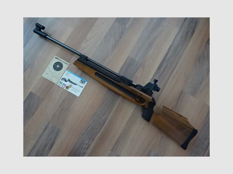 Walther LGM-1 Match Luftgewehr für Rechtsschützen topp Zustand Schussbild Anleitung Irisblende