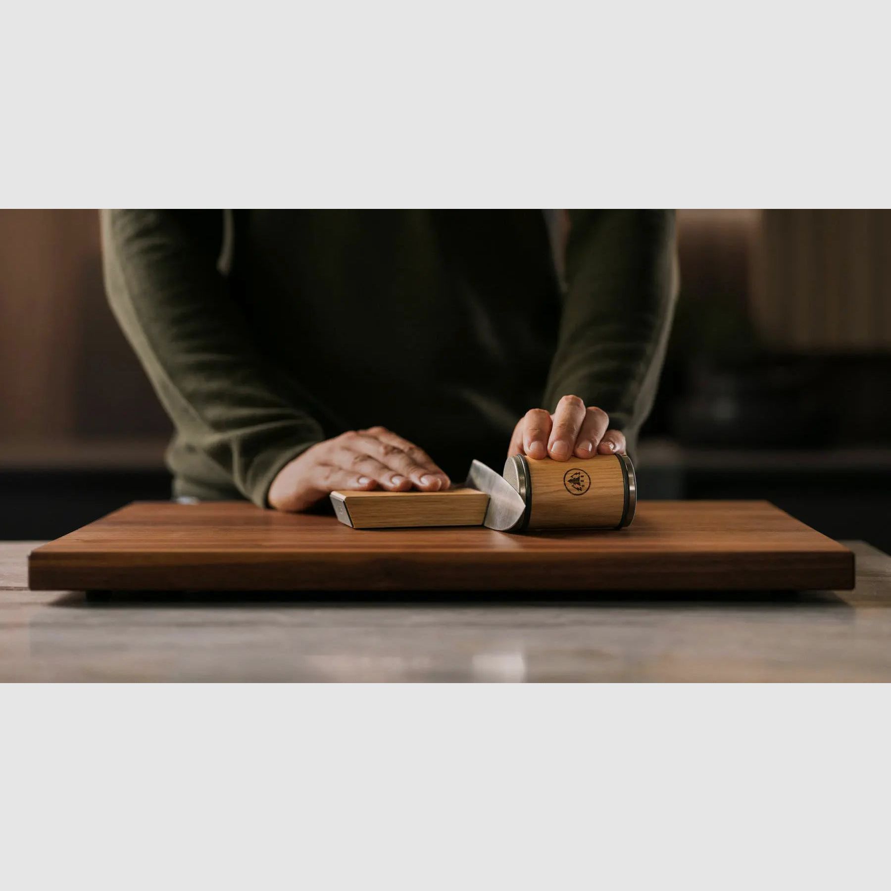 HORL3 Rollschleifer Eiche & Magnetschleiflehre