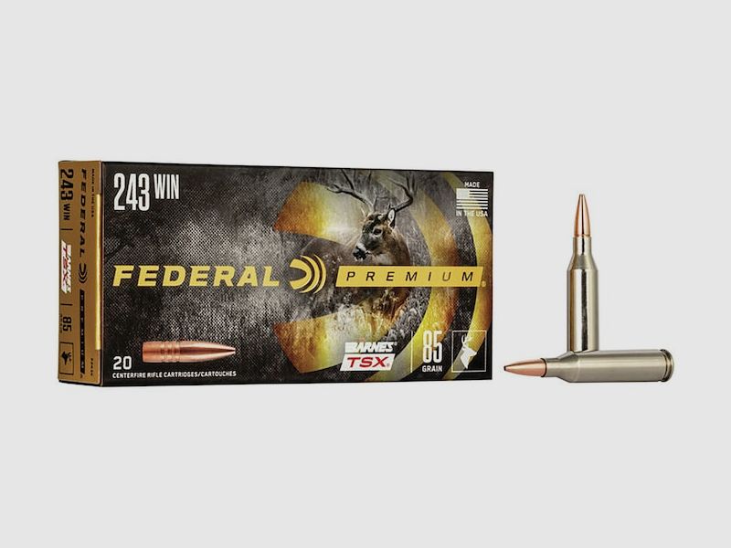 Federal Premium Barnes TSX .243 Win. 85GR HP 20 Patronen