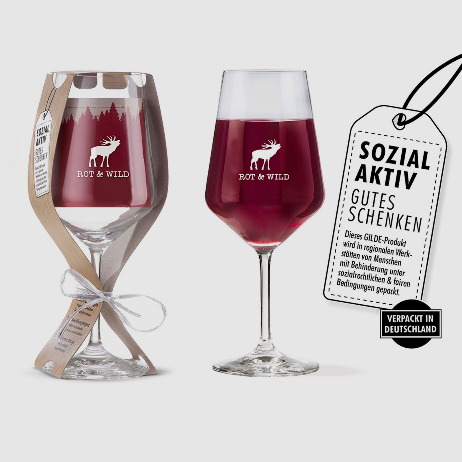 Weingläser Rot und Wild
