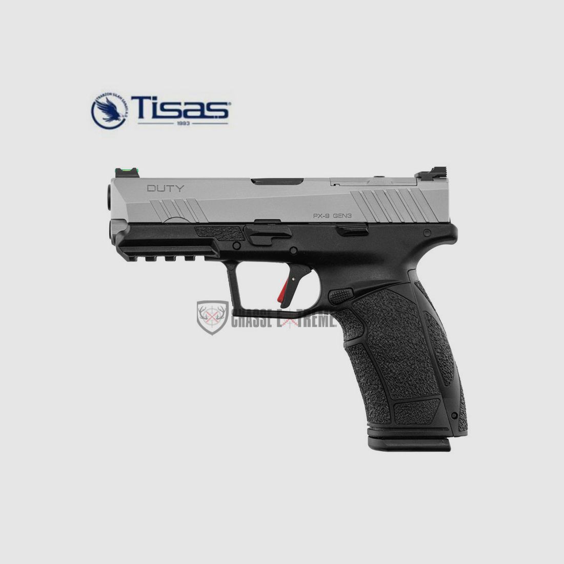 Pistole TISAS PX-9 Duty GEN 3 Kal. 9x19 mm Bicolor Schwarz/Edelstahl, Bild 2 von 5