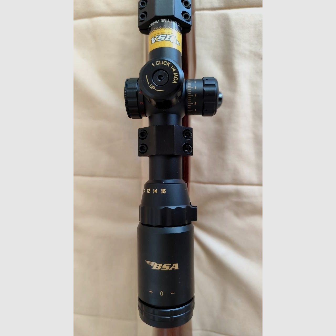 Walther Rotex RM8 z lunetą BSA 4-16x44AOEYS