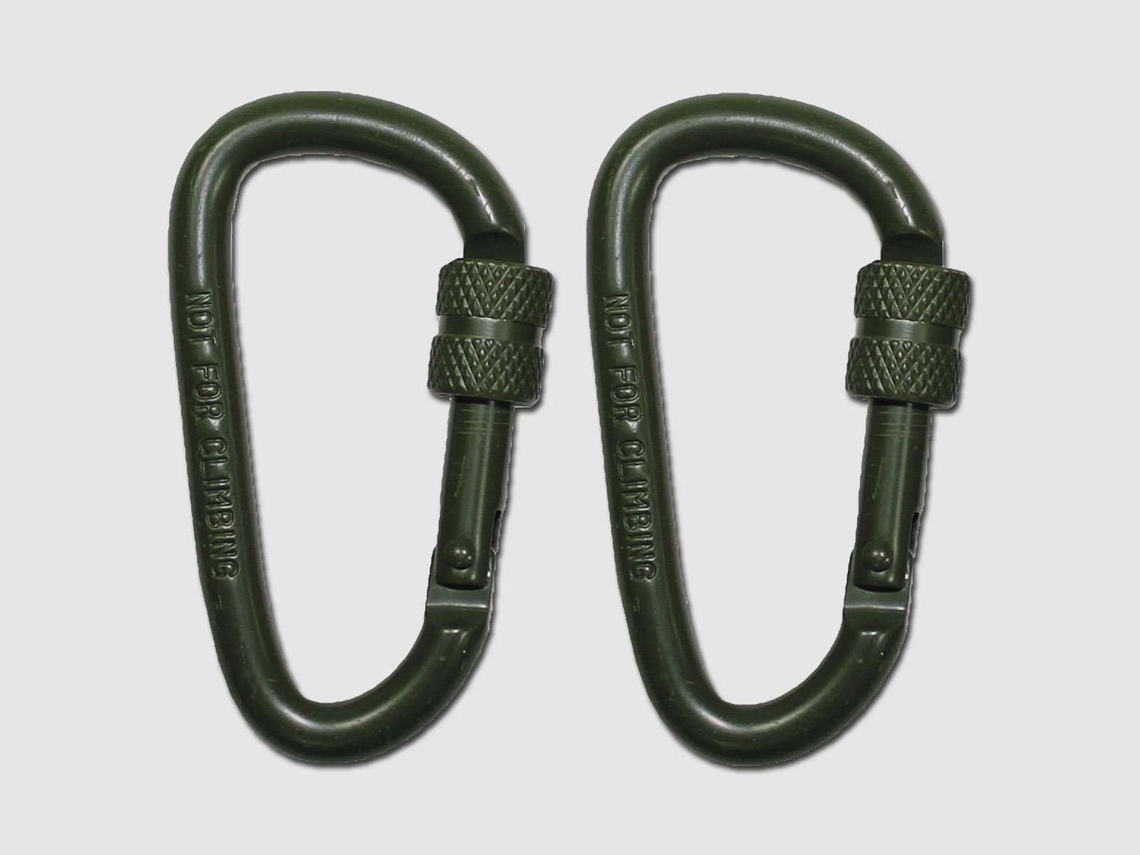 MFH MFH Karabiner Schraubverschluss 6 mm x 6 cm oliv 2 Stk.