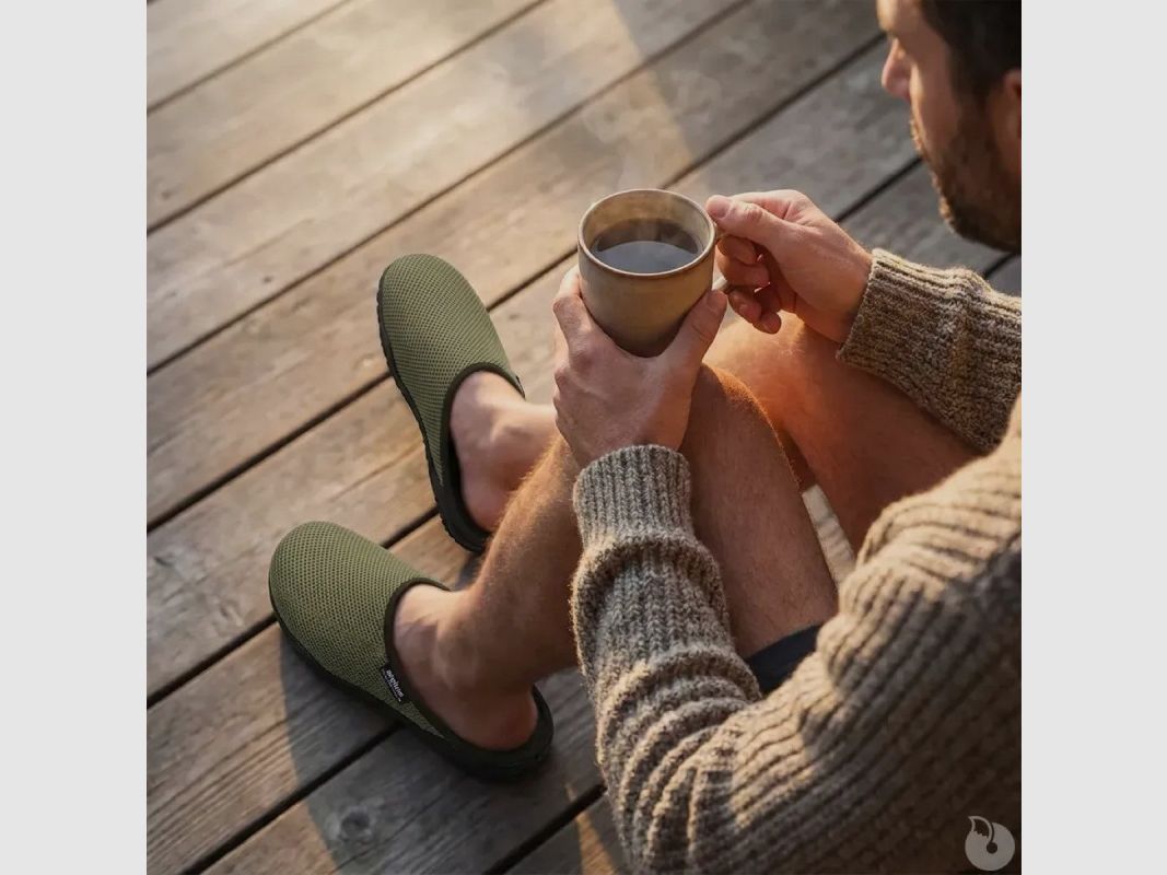 Mules Data homme Airplum - Confort kaki maison, image 1 sur 5