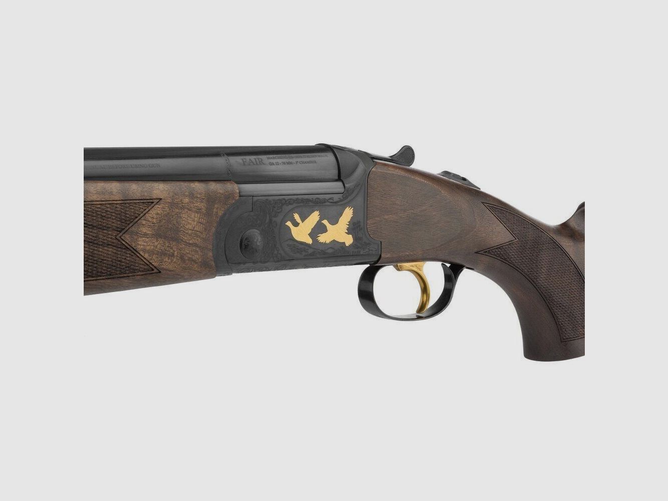Jagdflinte Fair Classic Schwarzstahl Kal. 12/76 mit Extractoren – Doppelabzug, Bild 9 von 9