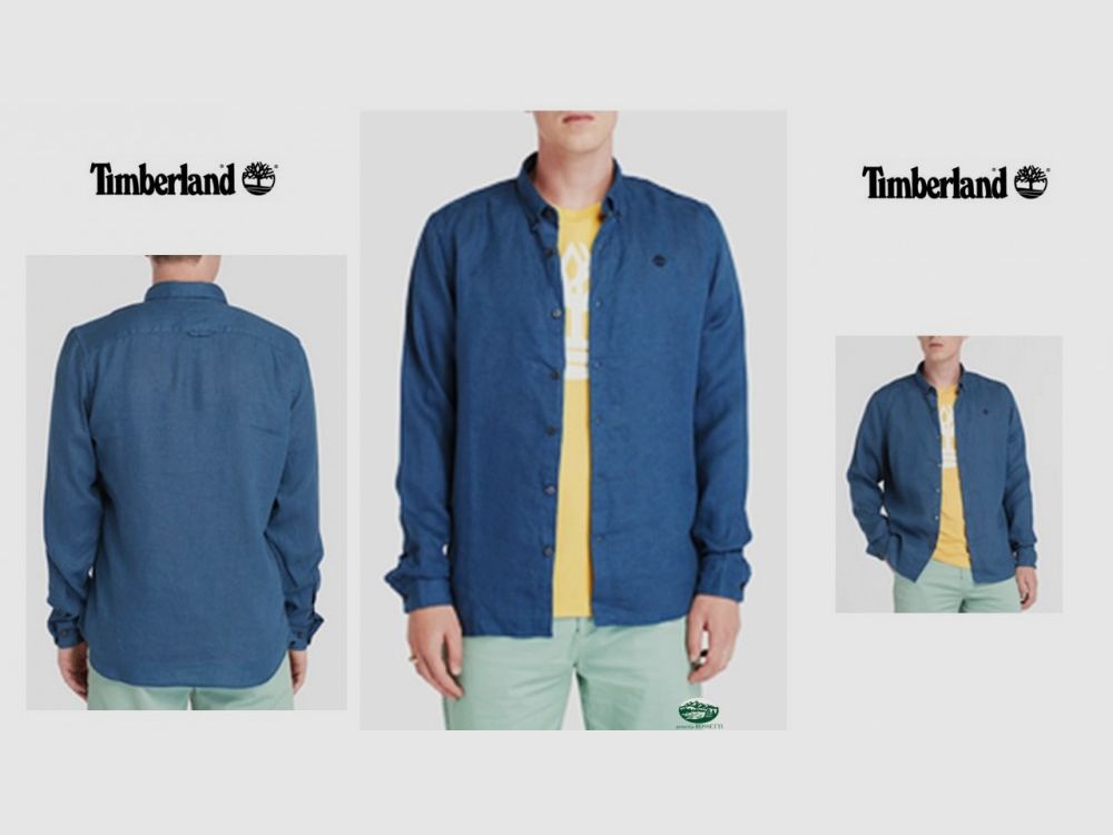 TIMBERLAND Leinenhemd Mill Brook blau