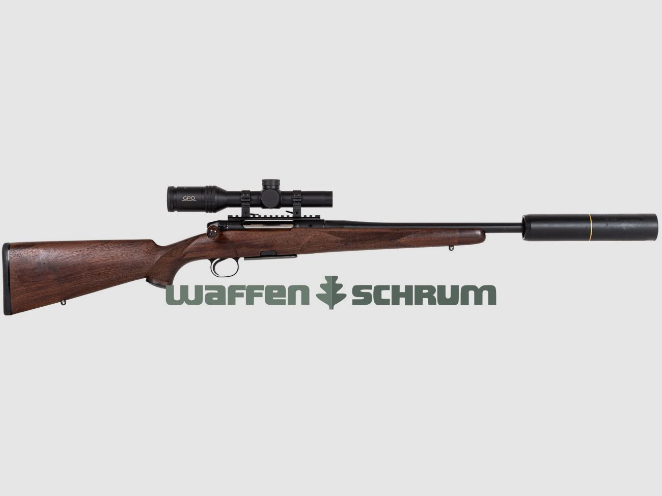 Heym SR 30 .30-06Spring, ZF GPO Spectra 6x 1-6x24 Abs.G3i Drive, Montaje rápido, 2 cargadores adicionales, longitud del cañón 50 cm, silenciador StalonX cal. .30