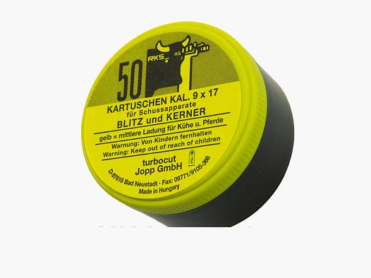 Cartucce per stordire il bestiame Kerner GIALLO calibro 9x17