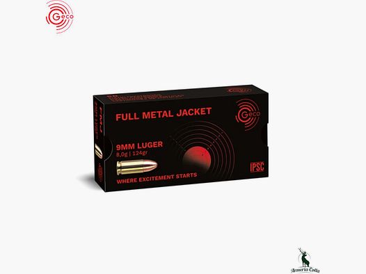 Geco Munition Fmj Kal. 9mm Luger (9×19) 124gr. Art. 2318629