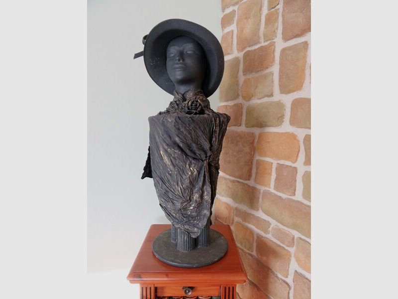 Große Skulptur Frauenbüste Grande Dame  Beauty Figur Vintage