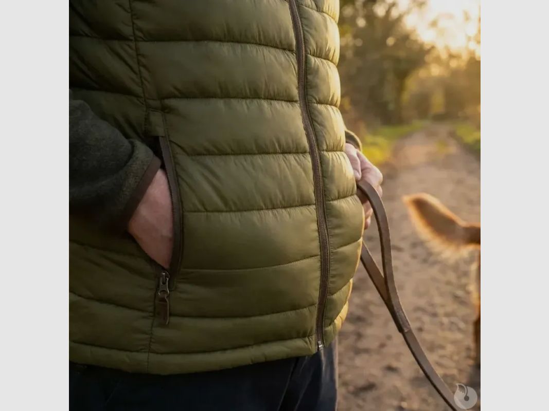 Sleeveless polyamide down jacket khaki M to 2XL, image 7 of 15