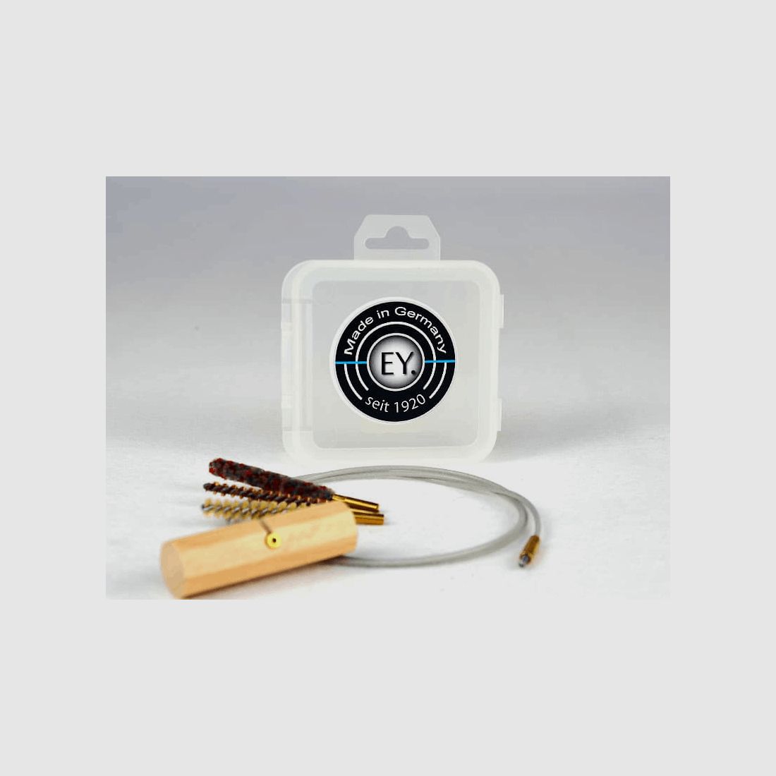 Eyselein reisreinigingsset voor bussen Kal. 7,5mm/.30 in kunststof doos incl. staalkoord