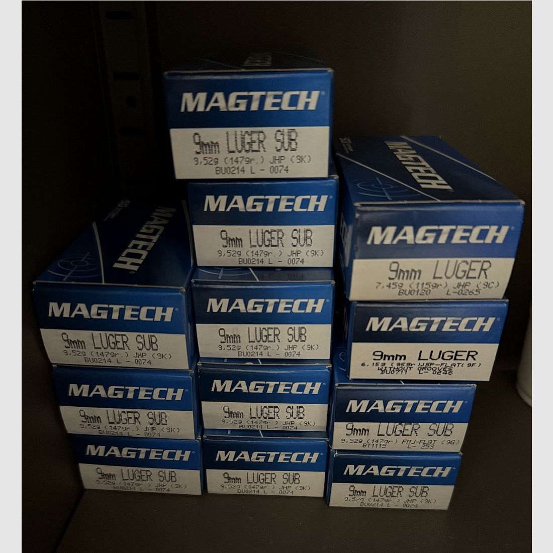 Munición Magtech 9mm Luger - 3 tipos (JHP, JSP-Flat, Subsonic)