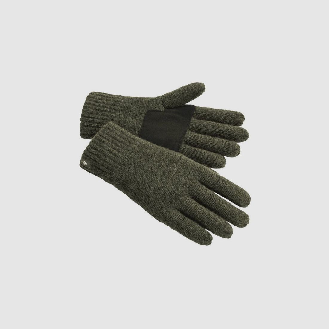 Pinewood Knitted Wool Finger Glove Mossgreen Mel