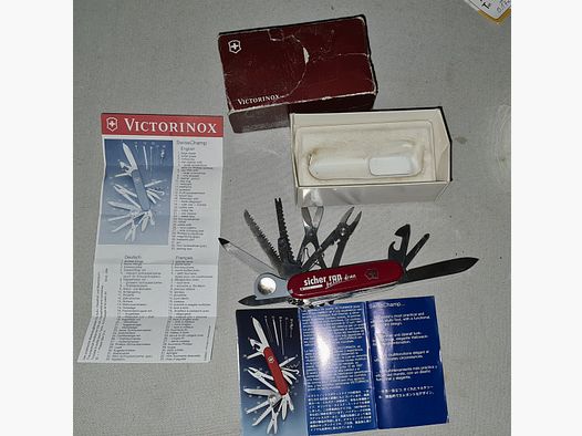 CUCHILLO SUISO VICTORINOX SWISS CHAMP CUCHILLO DEL EJÉRCITO NUEVO / ¡LEER DESCRIPCIÓN!