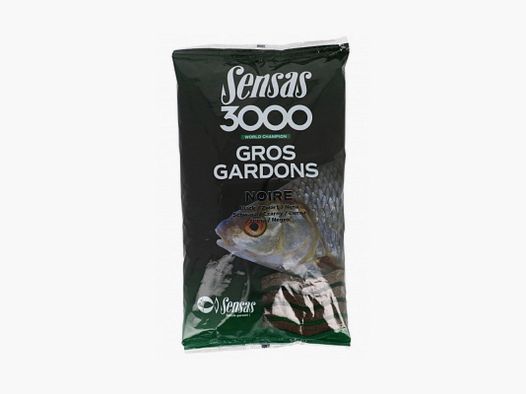 AMORCE SENSAS 3000 GROS GARDONS NOIRE 1KG
