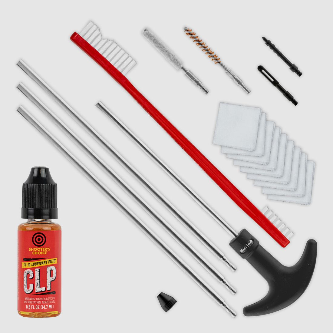 Shooter's Choice .17 Cal Waffenreinigungs-Kit inkl. FP-10 Lubricant Elite CLP (5-40) (SHF-SRK-17)
