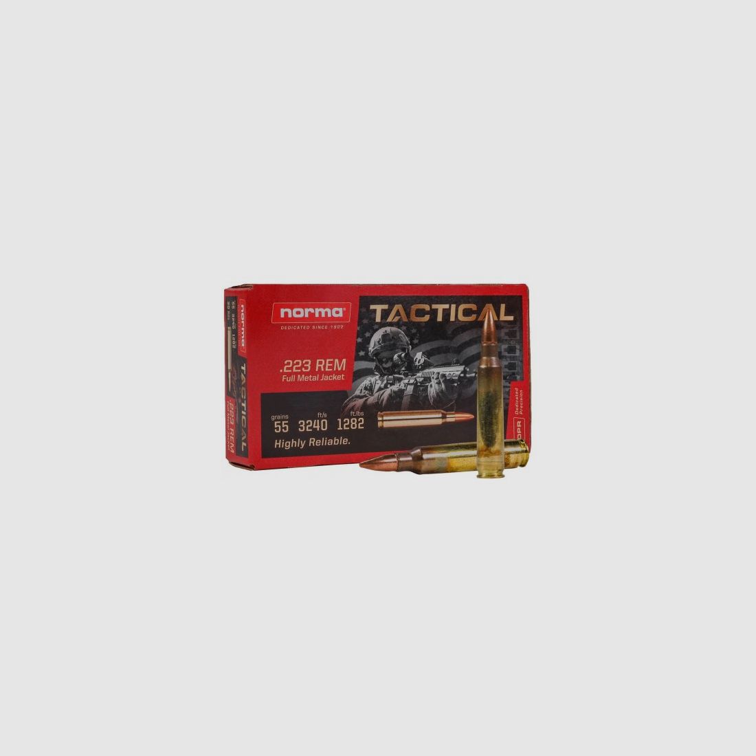 NORMA .223 Rem Tactical FMJ, 55gr, Box 900, Bild 1 von 2