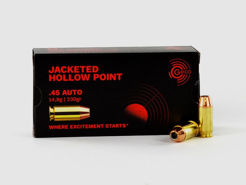 GECO .45 Auto (.45 ACP), hollow point 230 grs 1 opakowanie (50 strzałów po 0,698 € każdy)