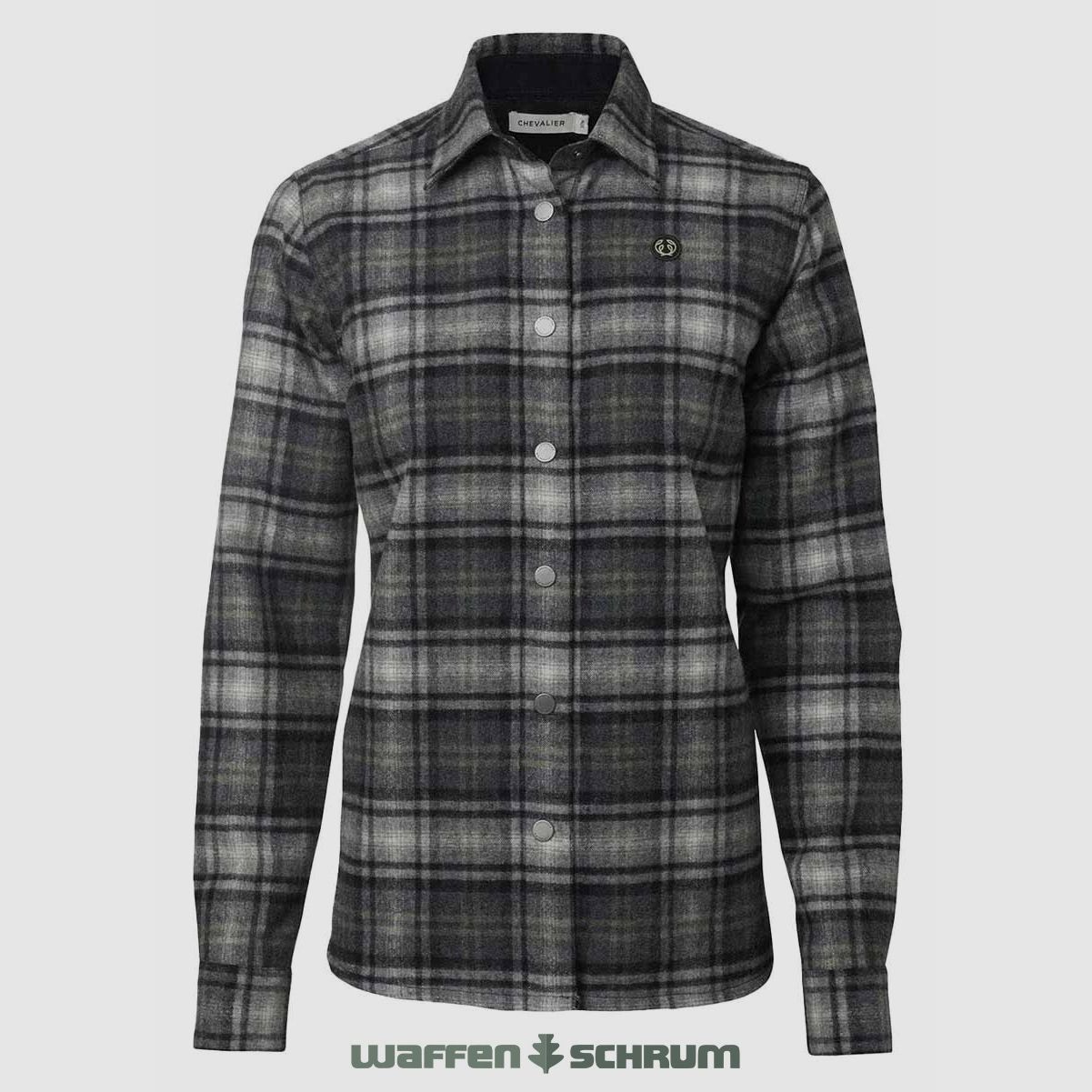 Chevalier Overshirt Champ Wool Charcoal Checked