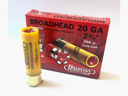 DDupleks 01-01236 Broadhead 20 GA Flintenlaufgeschoss 20 70 19,5g