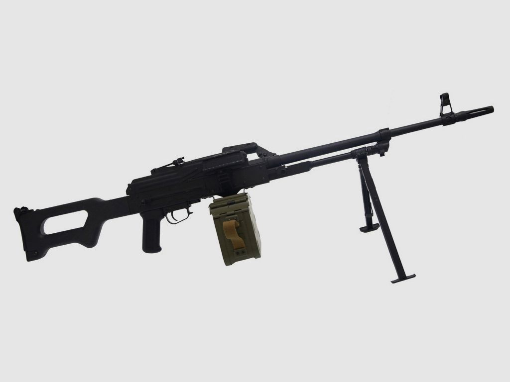 Softair Maschinengewehr MG PKM Limited Edition AEG Vollmetall Full Auto Kaliber 6 mm BB (FREI)
