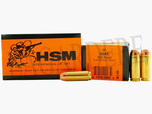 HSM PLATED FLAT POINT 325 GRS (Patrone)
