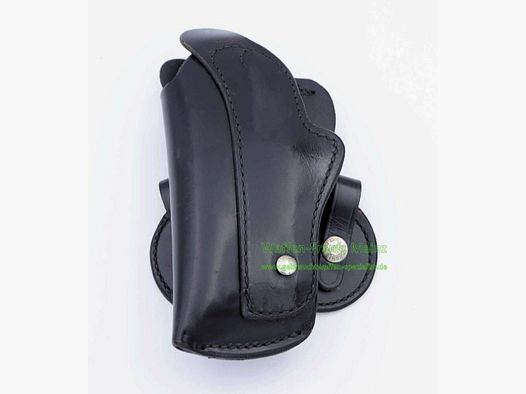 Buchheimer Semi-Shoulder Holster 'Sinistro' Fondina per Pistola Nera, Pelle