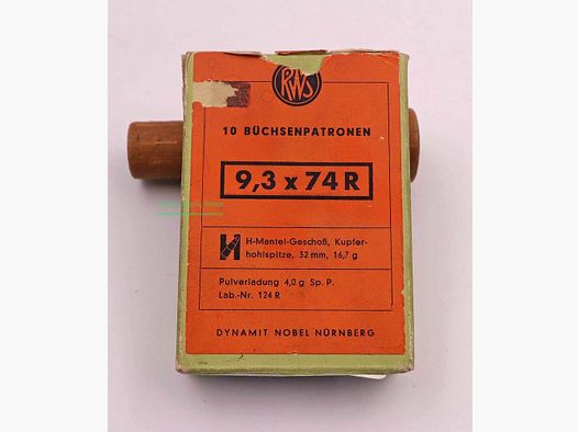 RWS (WZd.Fa.Rottweil) rifle cartridges 9.3x74R