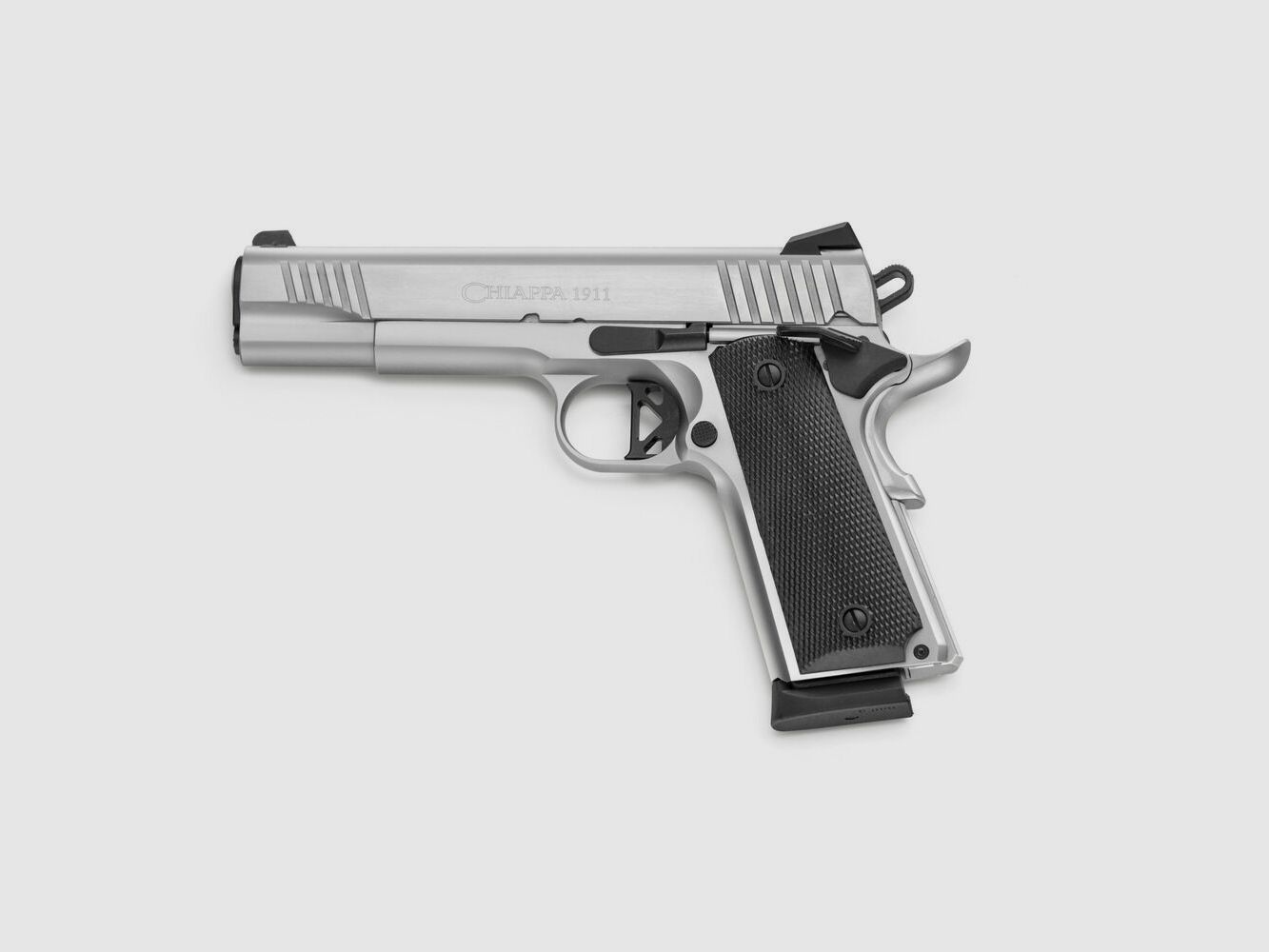 Chiappa 1911 Superior - Chrome 5 inch (5") 9mm Luger Fiber Optic