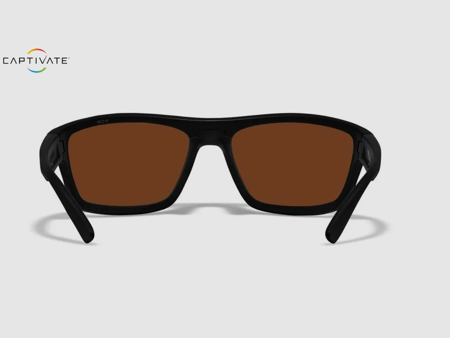 Occhiali da sole Wiley X Peak con lenti CAPTIVATE™ Polarized Copper, montatura Matte Black, immagine 3 di 4