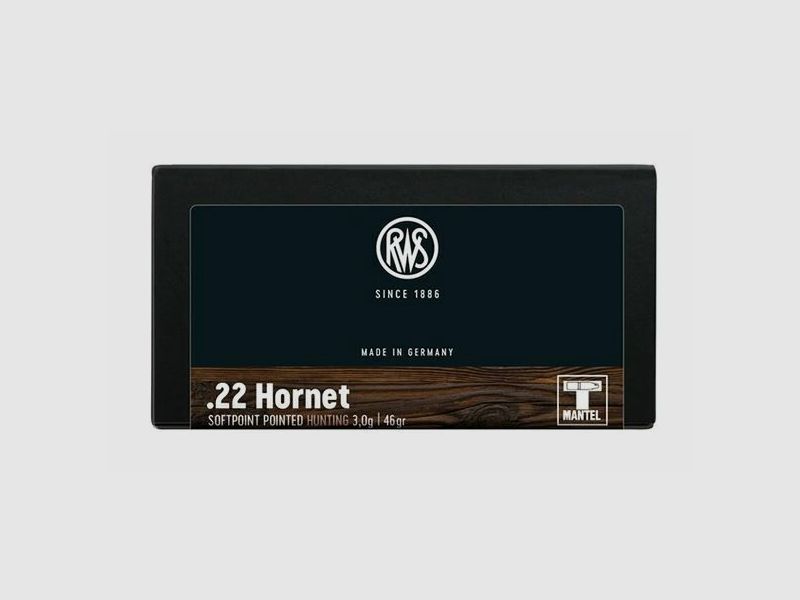 RWS .22 Hornet Teilmantel TM SP