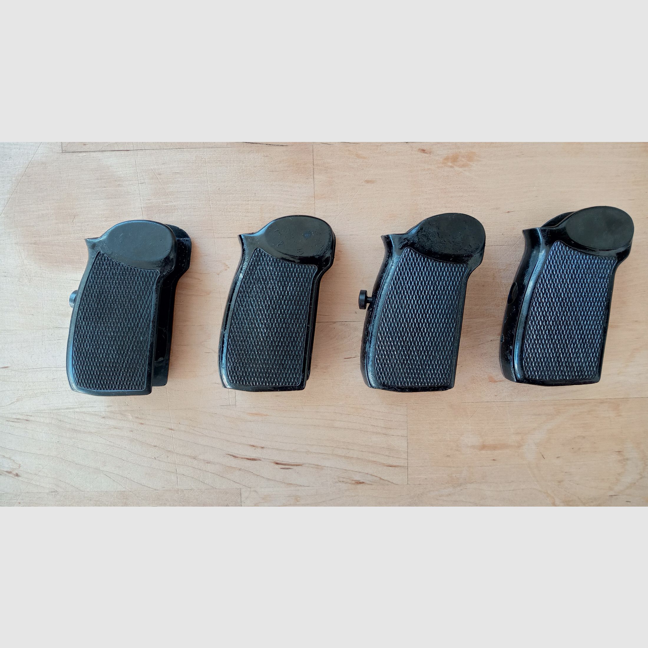 Black Bakelite grip panels for DDR police pistol-M incl. screw / Vintage grip for East German Makarov // 8 rounds PM 9x18