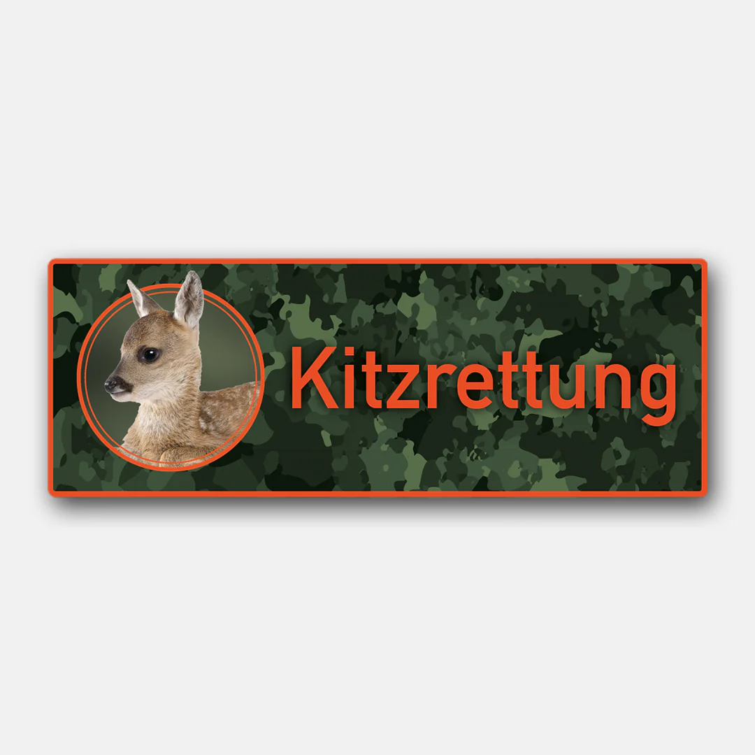 Premium Jagdaufkleber "Kitzrettung"