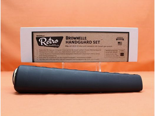 Brownells AR-15: Handguard A1 Rifle/ Standard-Length BRN RETRO with Heat Shield Synthetic Black Trangular