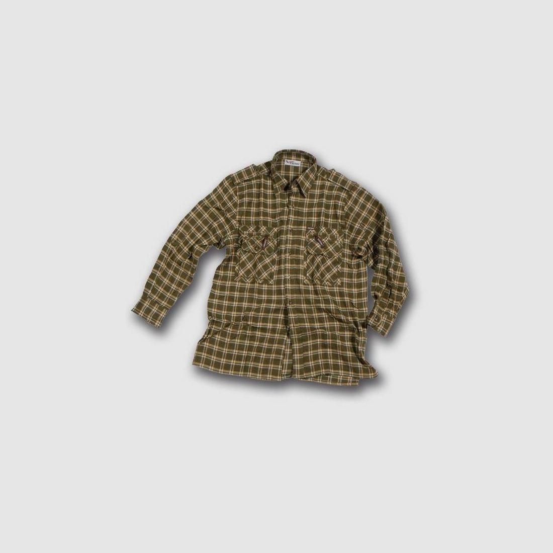 Camicia Patton in cotone flanellato green square