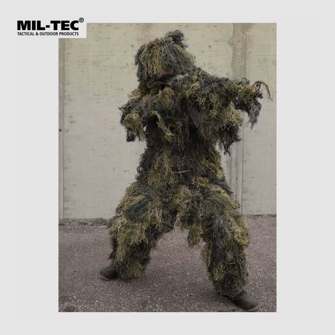 MIL-TEC GHILLIE SUIT ′ANTI FIRE′ PRO 4PC.WOODLAND Gr. L/XL