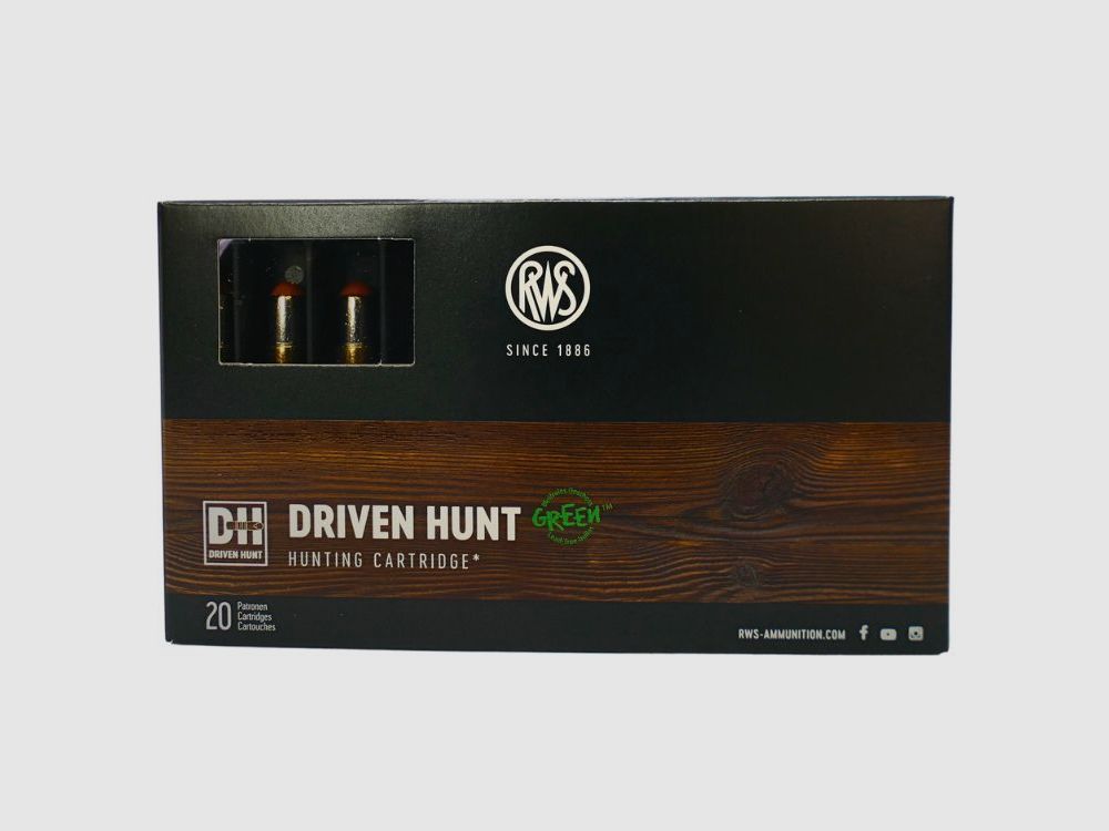RWS .308 Win. Driven-Hunt 10,7g/165gr Büchsenpatronen Bleifrei