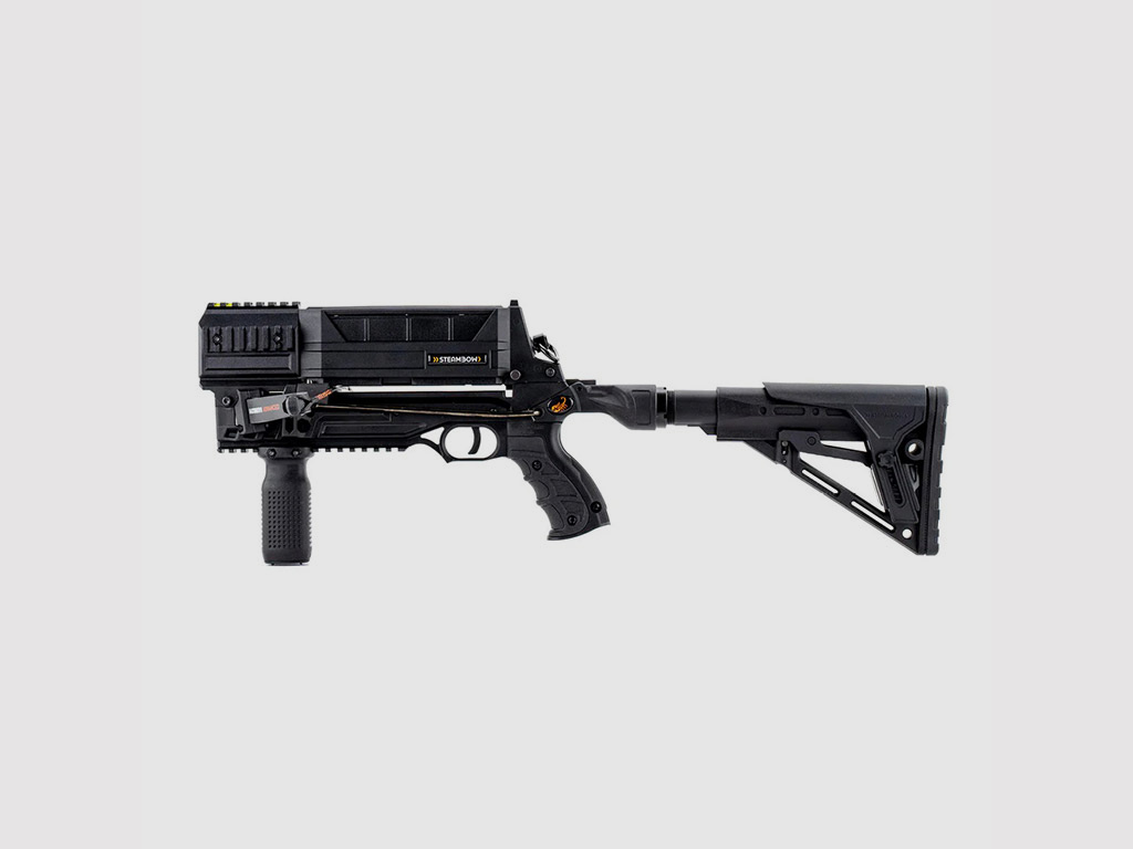 Repertierarmbrust Pistolenarmbrust Steambow AR-Series M10 Tactical 75 lbs 10 Schuss Magazin (P18)