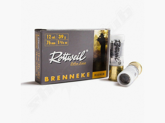 Rottweil	 Brenneke Magnum 12/76 - 39g Flinten Patrone