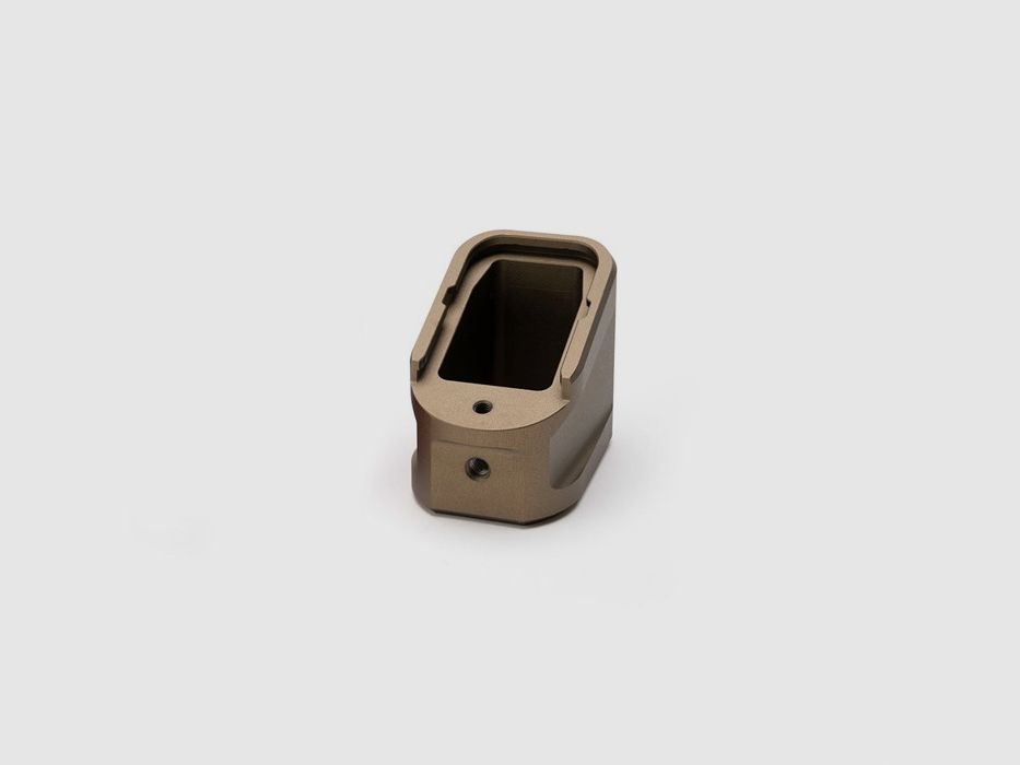 STRIKE INDUSTRIES ERWEITERTE GLOCK® G17 (9MM) STRIKE INDUSTRIES ALUMINIUM MAGAZINBODEN FÜR GLOCK G17 (9MM) / G22 (.40 KAL) IN FDE, Bild 1 von 2